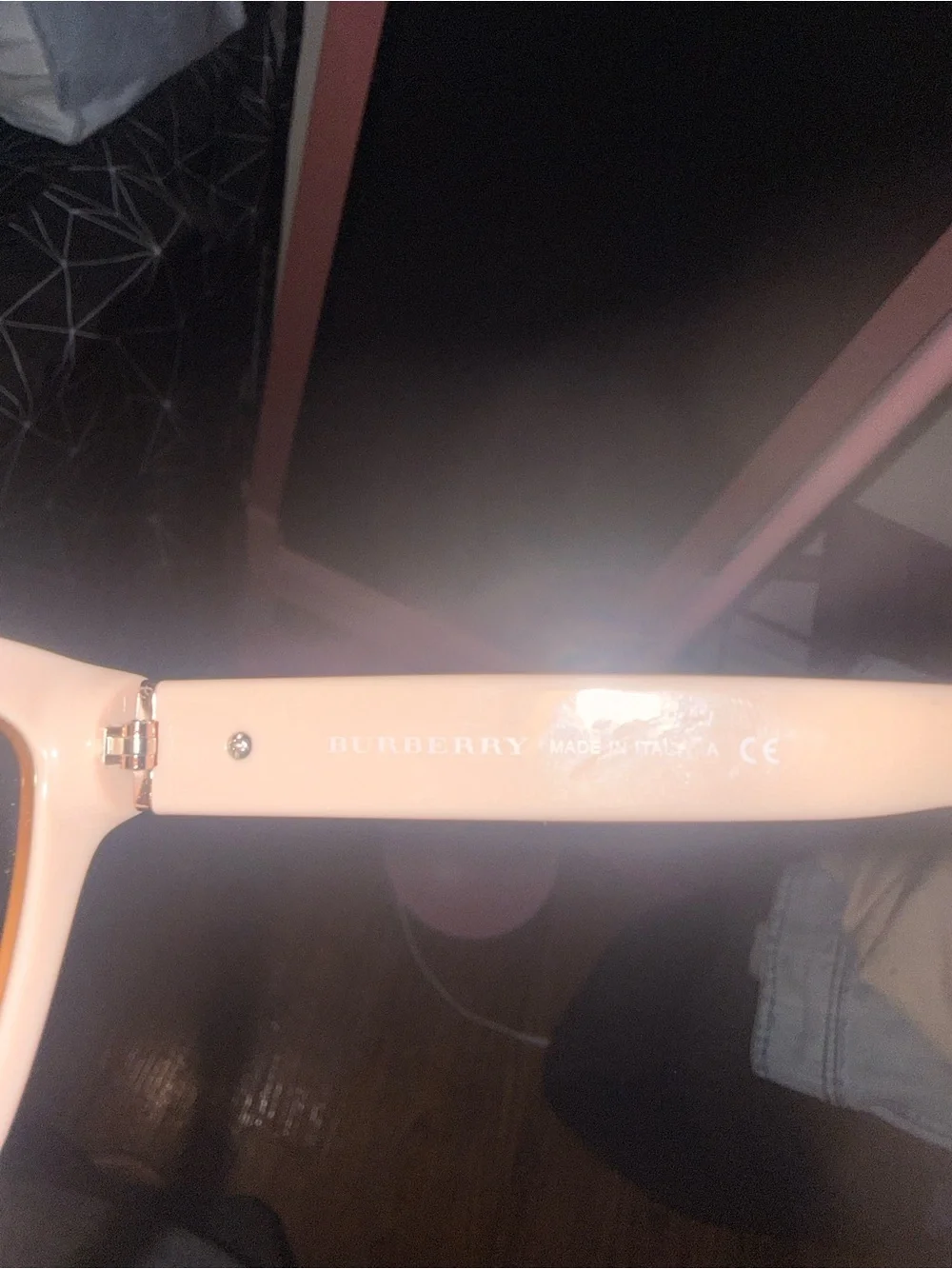 Burberry Pink Cat-Eye Sunglasses with Brown Lenses